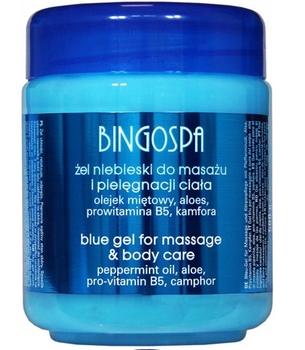 BingoSpa Blue Gel for Massage - Niebieski Żel do masażu i pielęgnacji ciała z miętą i aloesem  500 g