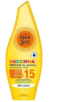 Dax Sun SPF15 Rozdzinna Emulsja do opalania dla dorosłych i dzieci 250 ml